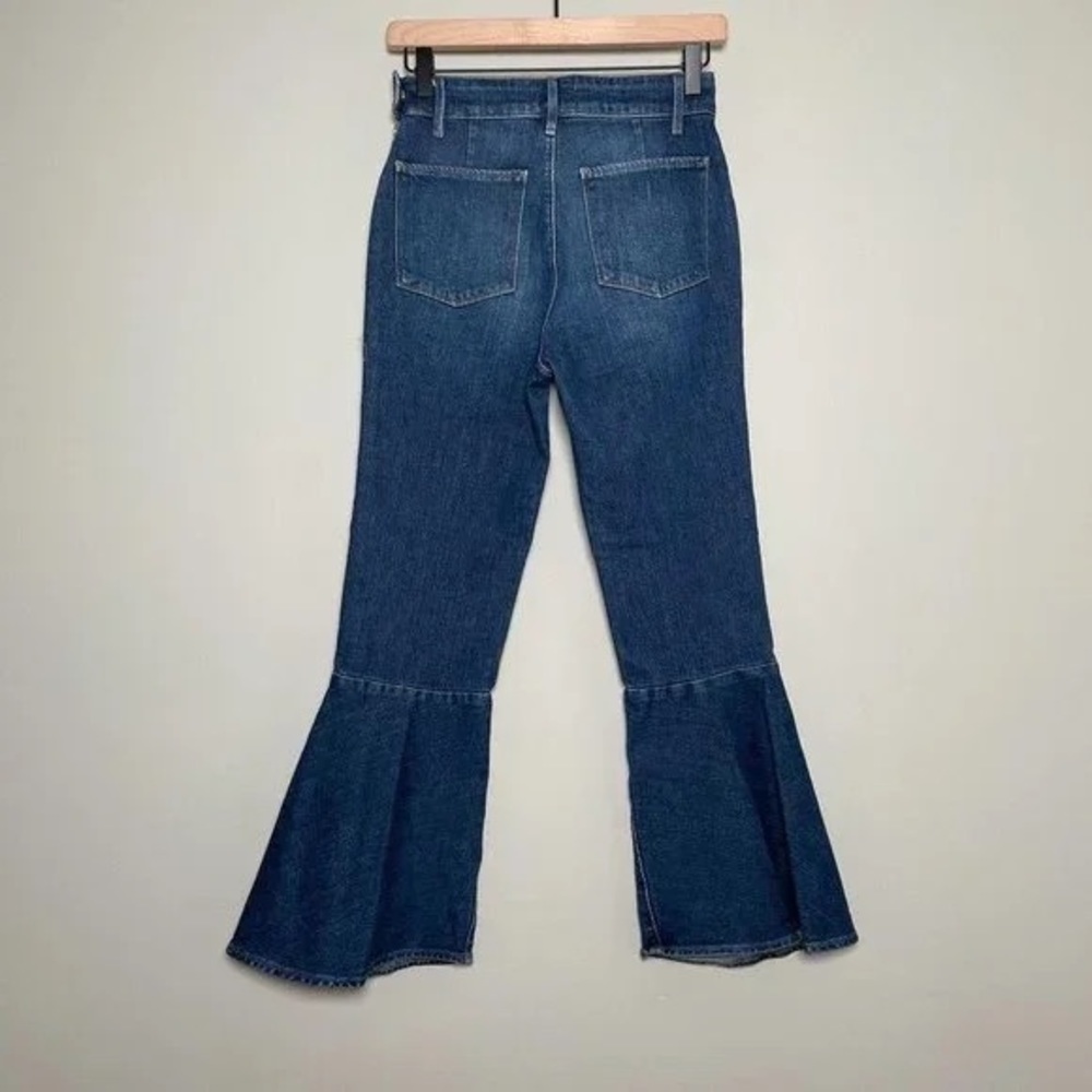 FRAME Flounce Side Zip Flare Jeans Delavan Wash - Picture 9 of 13